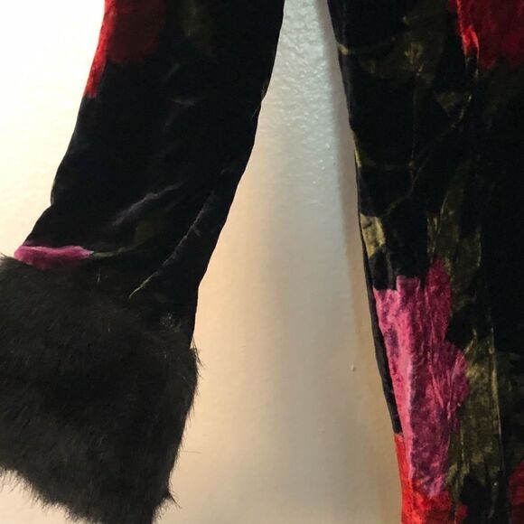 Vintage Velvet duster robe jacket coat cape - Picture 4 of 5